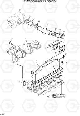 9390 TURBOCHARGER LOCATION R130W, Hyundai