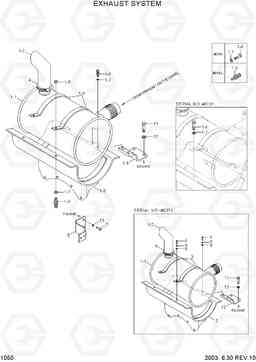 1050 EXHAUST SYSTEM R130W-3, Hyundai