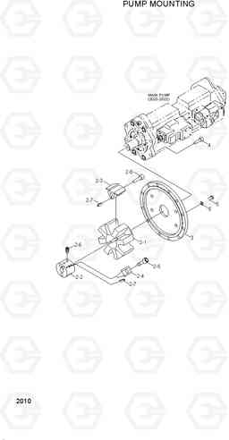 2010 PUMP MOUNTING R130W-3, Hyundai