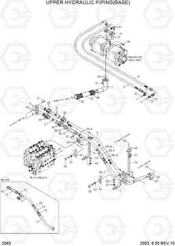 2040 UPPER HYDRAULIC PIPING(BASE) R130W-3, Hyundai