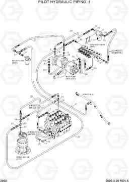 2050 PILOT HYDRAULIC PIPING 1 R130W-3, Hyundai