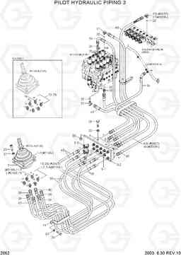 2052 PILOT HYDRAULIC PIPING 3 R130W-3, Hyundai