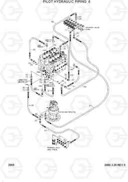 2055 PILOT HYDRAULIC PIPING 6 R130W-3, Hyundai