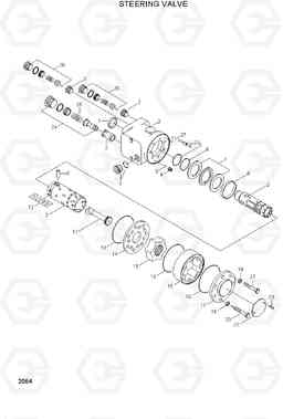 2064 STEERING VALVE R130W-3, Hyundai