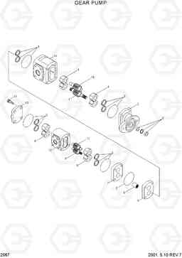 2067 GEAR PUMP R130W-3, Hyundai