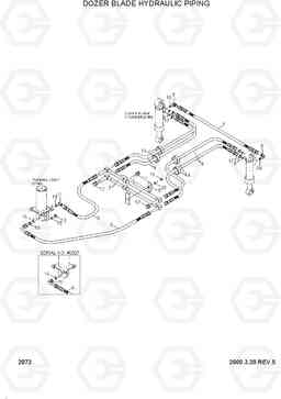 2072 DOZER BLADE HYDRAULIC PIPING R130W-3, Hyundai