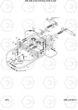 2076 RR O/R HYD PIPING FOR 4 O/R R130W-3, Hyundai