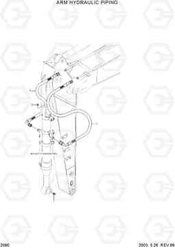 2090 ARM HYDRAULIC PIPING R130W-3, Hyundai