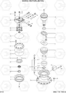 2110 SWING MOTOR(-#0158) R130W-3, Hyundai