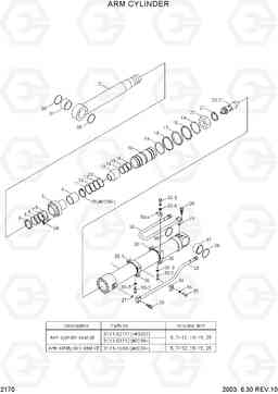 2170 ARM CYLINDER R130W-3, Hyundai