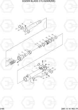 2190 DOZER BLADE CYLINDER(REAR) R130W-3, Hyundai