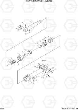 2200 OUTRIGGER CYLINDER R130W-3, Hyundai