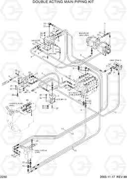 2230 DOUBLE ACTING MAIN PIPING KIT R130W-3, Hyundai