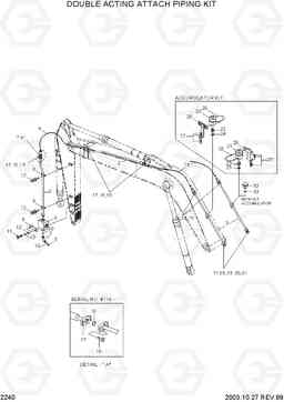 2240 DOUBLE ACTING ATTACH PIPING KIT R130W-3, Hyundai