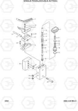 2250 SINGLE PEDAL(DOUBLE ACTING) R130W-3, Hyundai