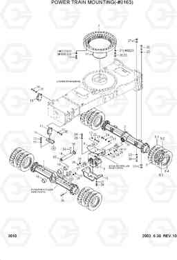 3010 POWER TRAIN MOUNTING(-#0163) R130W-3, Hyundai