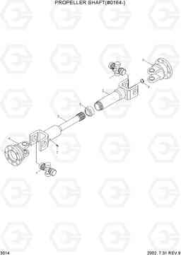 3014 PROPELLER SHAFT(#0164-) R130W-3, Hyundai