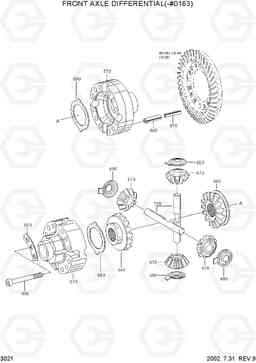 3021 FRONT AXLE DIFFERENTIAL(-#0163) R130W-3, Hyundai