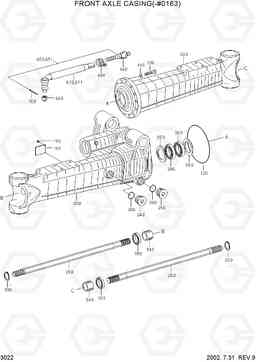 3022 FRONT AXLE CASING(-#0163) R130W-3, Hyundai