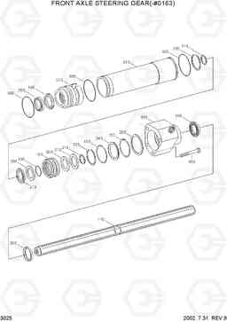 3025 FRONT AXLE STEERING GEAR(-#0163) R130W-3, Hyundai