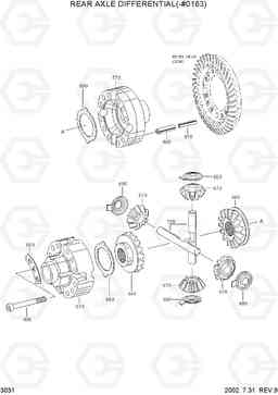 3031 REAR AXLE DIFFERENTIAL(-#0163) R130W-3, Hyundai