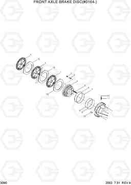 3090 FRONT AXLE BRAKE DISC(#0164-) R130W-3, Hyundai