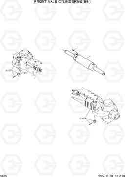 3100 FRONT AXLE CYLINDER(#0164-) R130W-3, Hyundai