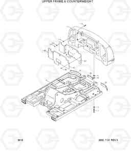 5010 UPPER FRAME & COUNTERWEIGHT R130W-3, Hyundai