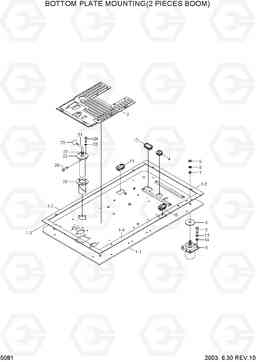 5081 BOTTOM PLATE MOUNTING(2 PIECES BOOM) R130W-3, Hyundai