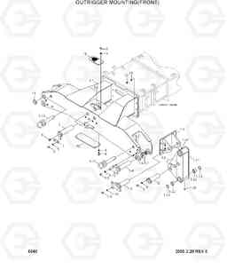 6040 OUTRIGGER MOUNTING(FRONT) R130W-3, Hyundai