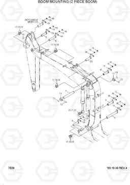 7020 BOOM MOUNTING(2 PIECE BOOM) R130W-3, Hyundai