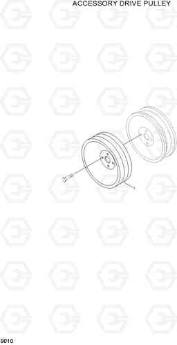 9010 ACCESSORY DRIVE PULLEY R130W-3, Hyundai