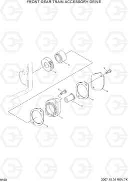 9100 FRONT GEAR TRAIN ACC DRIVE R130W-3, Hyundai