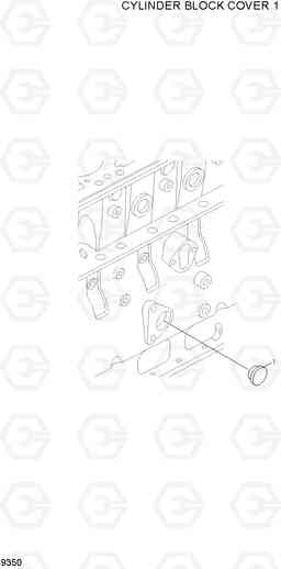 9350 CYLINDER BLOCK COVER 1 R130W-3, Hyundai