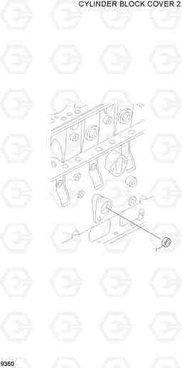 9360 CYLINDER BLOCK COVER 2 R130W-3, Hyundai