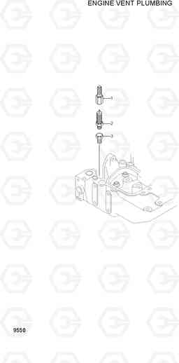 9550 ENGINE VENT PLUMBING R130W-3, Hyundai