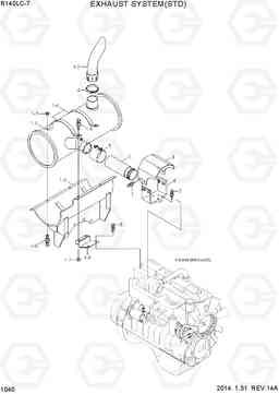 1040 EXHAUST SYSTEM(STD) R140LC-7, Hyundai