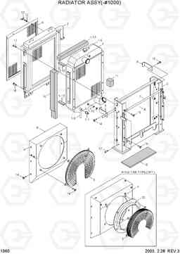 1060 RADIATOR ASSY(-#1000) R140LC-7, Hyundai