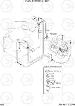 1070 FUEL SYSTEM(-#1494) R140LC-7, Hyundai