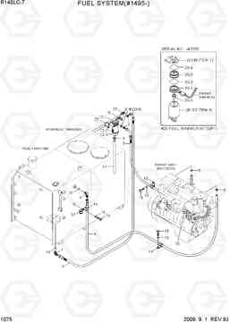 1075 FUEL SYSTEM(#1495-) R140LC-7, Hyundai