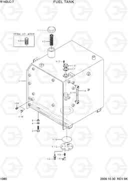 1080 FUEL TANK R140LC-7, Hyundai