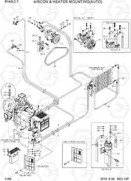 1160 AIRCON & HEATER MOUNTING(AUTO) R140LC-7, Hyundai