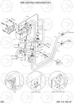 1200 PRE HEATING GROUP(#2735-) R140LC-7, Hyundai