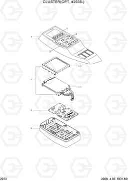 2072 CLUSTER(OPT, #2936-) R140LC-7, Hyundai