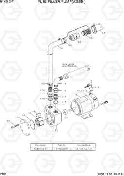 2101 FUEL FILLER PUMP(#2999-) R140LC-7, Hyundai
