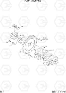 3010 PUMP MOUNTING R140LC-7, Hyundai