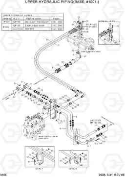 3105 UPPER HYD PIPING(BASE, #1001-) R140LC-7, Hyundai