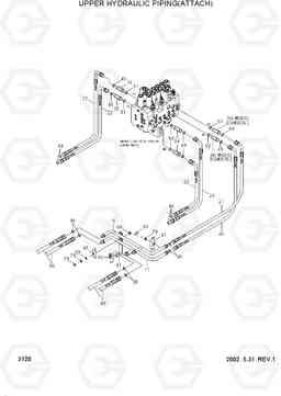 3120 UPPER HYD PIPING(ATTACH) R140LC-7, Hyundai