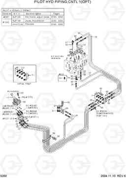 3200 PILOT HYD PIPING(CNTL 1, OPT) R140LC-7, Hyundai