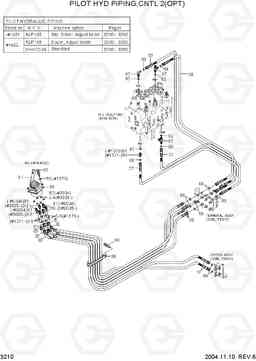 3210 PILOT HYD PIPING(CNTL 2, OPT) R140LC-7, Hyundai